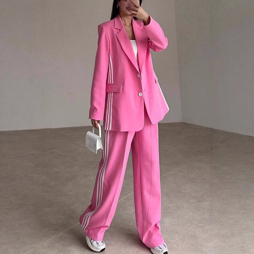 Damen elegantes Blazer-Ensemble mit sportlichen Akzenten Drune