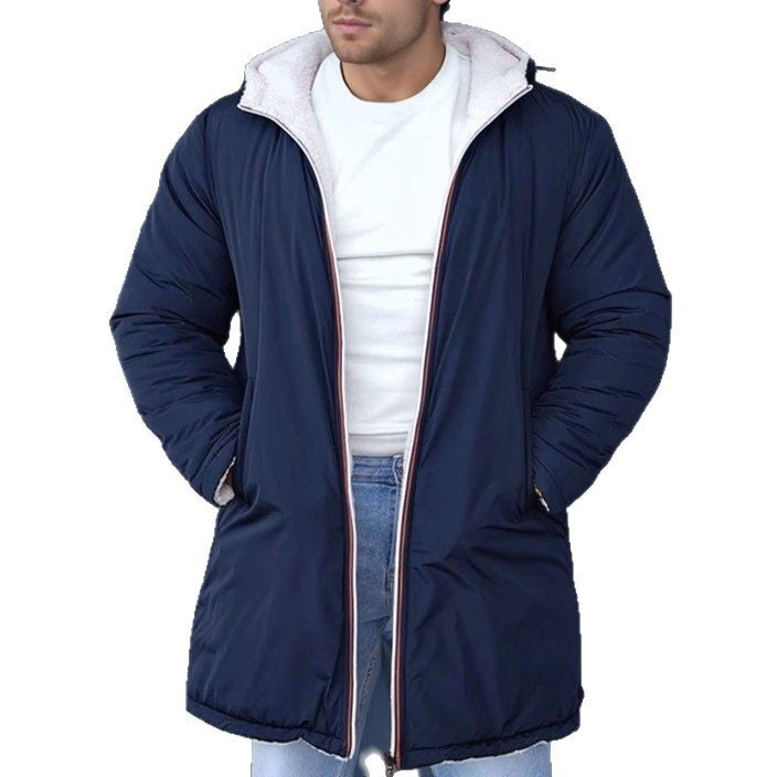 Herren Wendbarer Steppmantel mit Kapuze und praktischen Taschen Drune