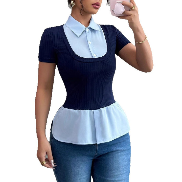 Damen Elegantes Oberteil mit fließendem Saum Drune