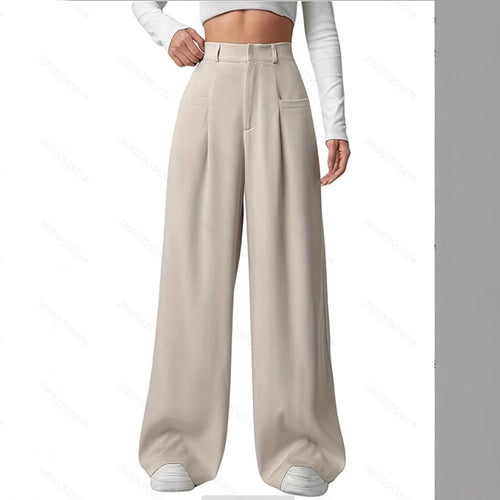 Damen Weite Bundfaltenhose Drune