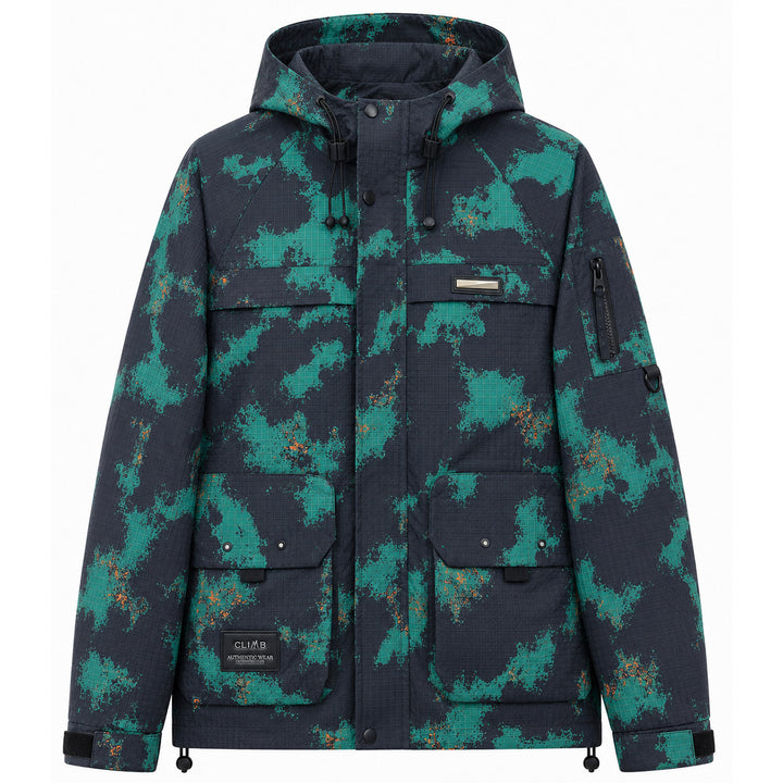 Herren Funktionale Outdoor-Jacke mit hohem Kragen Drune