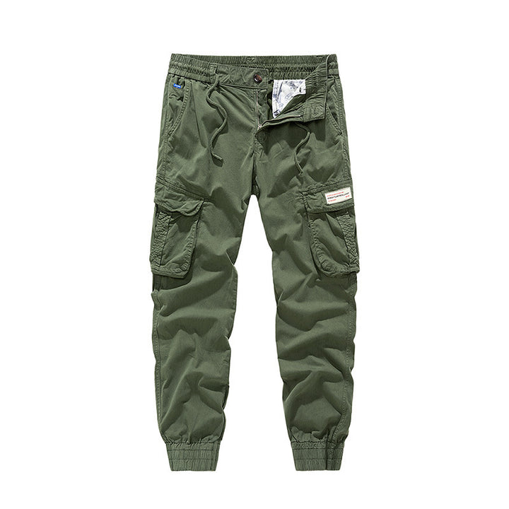 Herren Utility‑Cargo‑Jogger mit elastischem Komfortbund, Mehrfach‑Klappentaschen und gerippten Knöchelbündchen Drune