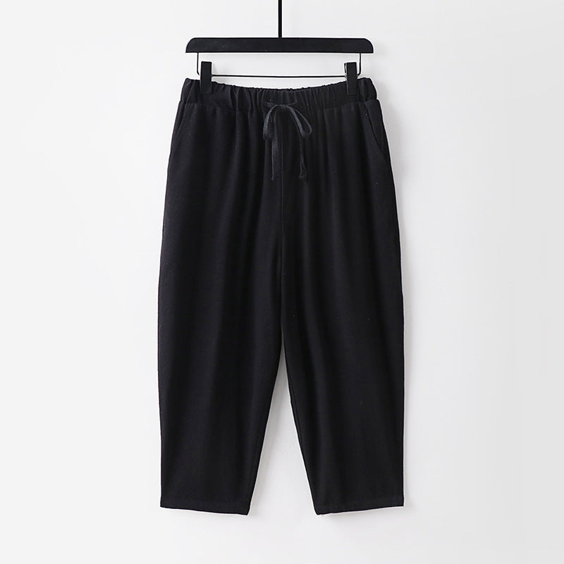 Damen Lässige Jogginghose mit Zugband und weitem Bein Drune