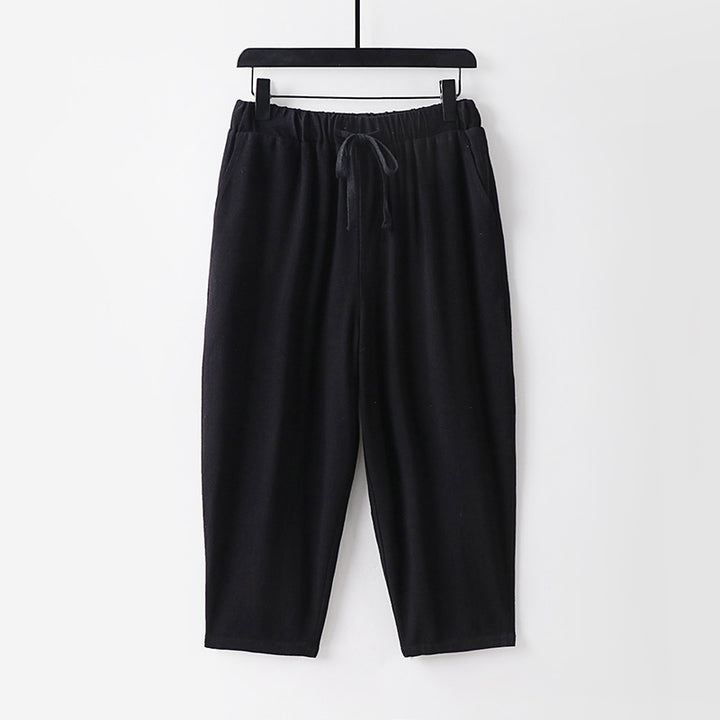 Damen Lässige Jogginghose mit Zugband und weitem Bein Drune