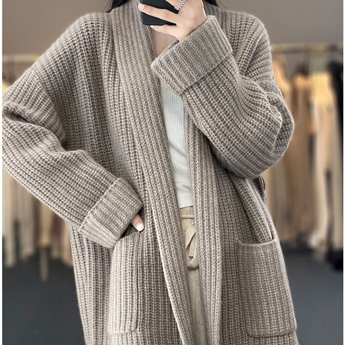 Damenmodischer Strickcardigan Drune