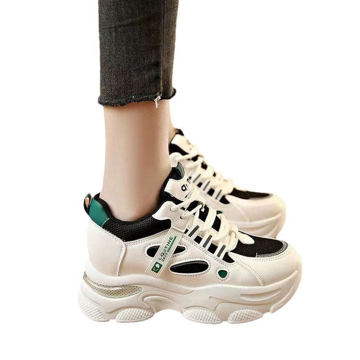 Damen Sportliche Chunky Sneakers mit atmungsaktiver Mesh-Oberfläche und dämpfender Sohle Drune