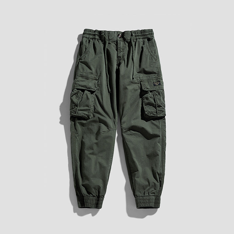 Herren Cargo-Joggerhose im Utility-Look mit elastischem Bund, Multifach‑Taschen und gerippten Knöcheln Drune