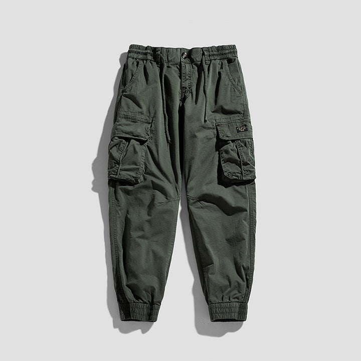 Herren Cargo-Joggerhose im Utility-Look mit elastischem Bund, Multifach‑Taschen und gerippten Knöcheln Drune