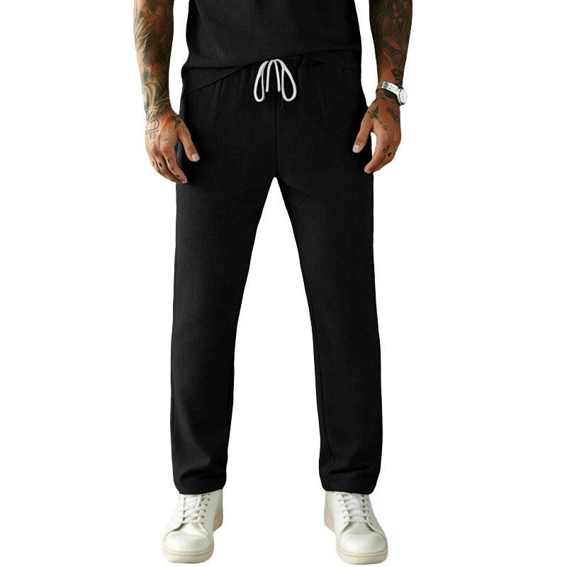 Herren Slim-Fit Jogginghose mit Kordelzug, elastischem Bund und seitlichen Eingrifftaschen Drune