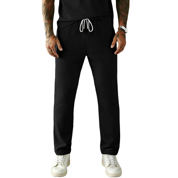 Herren Slim-Fit Jogginghose mit Kordelzug, elastischem Bund und seitlichen Eingrifftaschen Drune