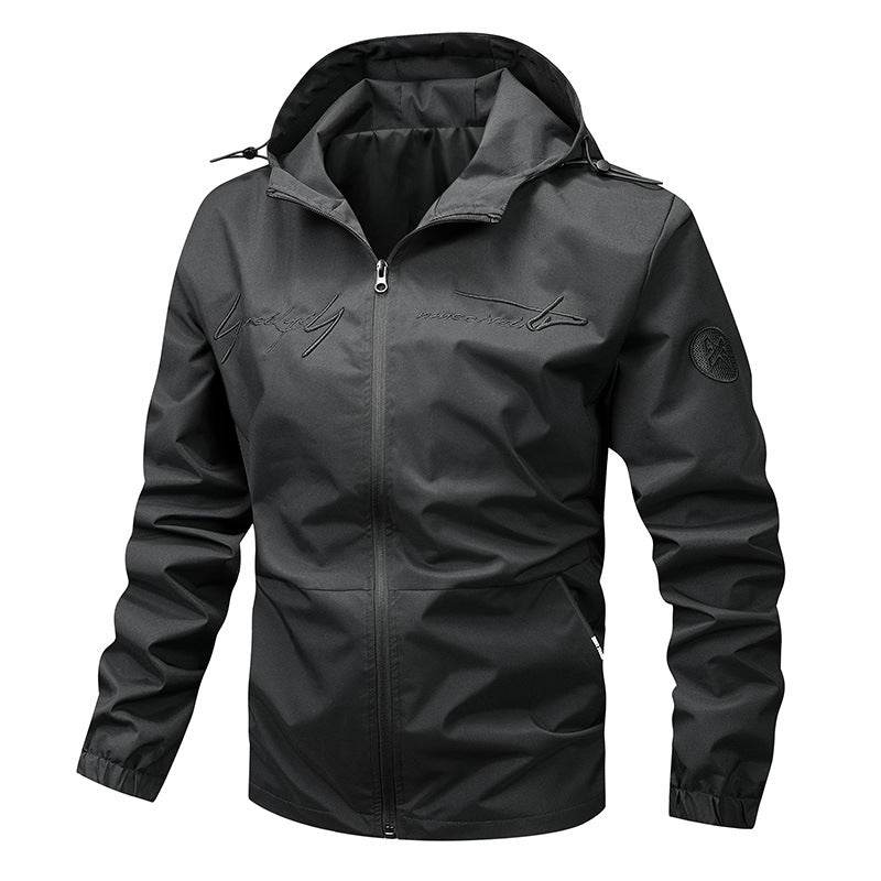 Herren wetterfeste Leichtjacke mit innovativem Kapuzensystem Drune
