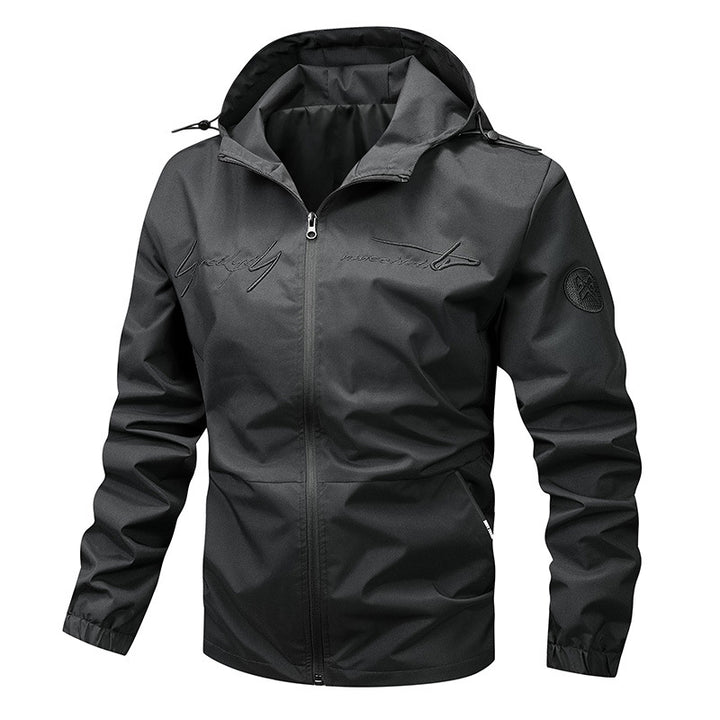 Herren wetterfeste Leichtjacke mit innovativem Kapuzensystem Drune