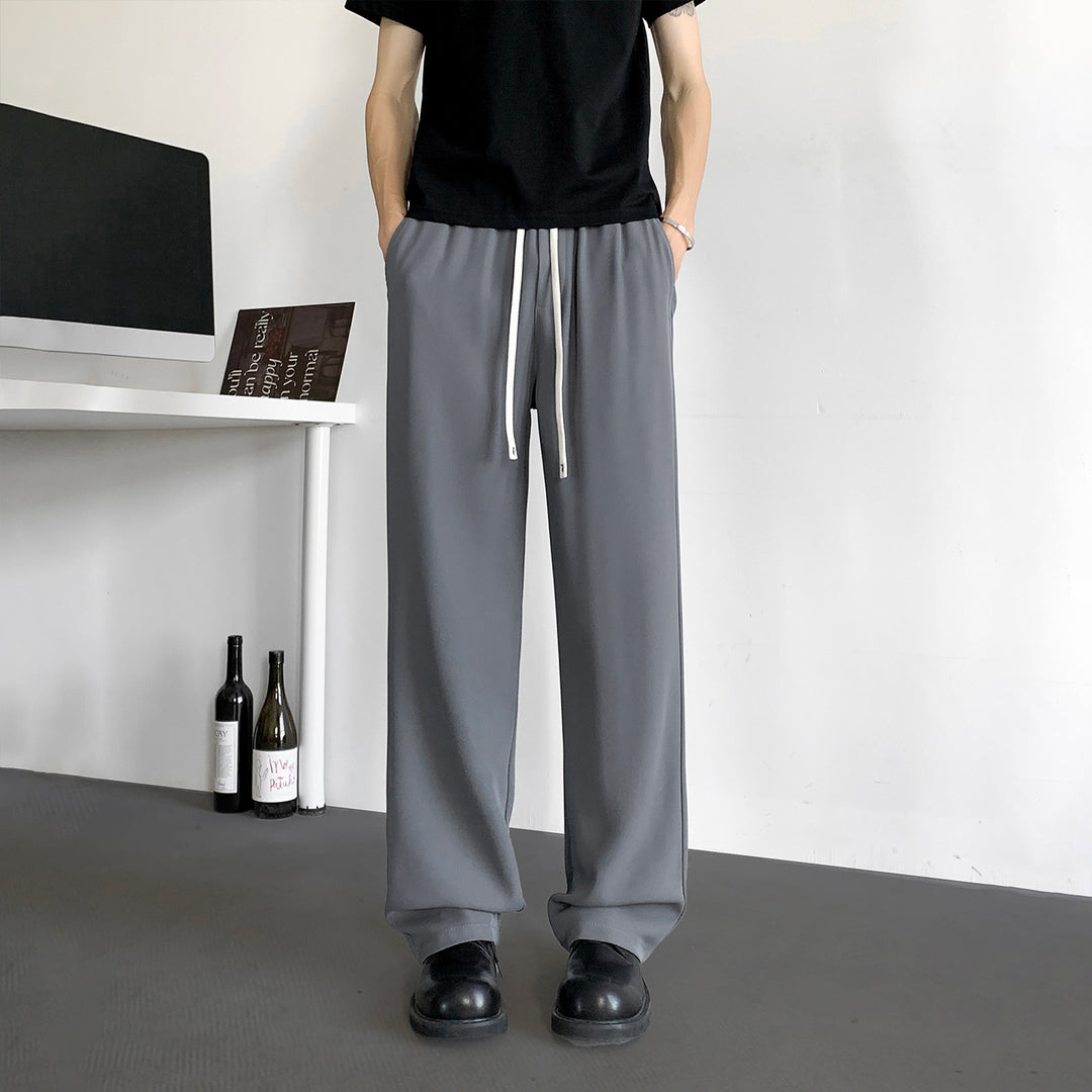 Herren Weite Relaxed-Fit Loungehose mit elastischem Bund und Tunnelzug Drune