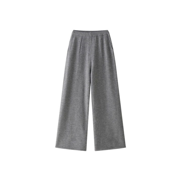 Damen Weite Strick‑Palazzohose im Lounge‑Look mit hohem Bund Drune