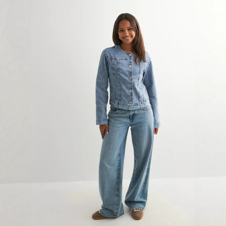 Damen zeitlose Denim-Jacke im modernen Schnitt Drune
