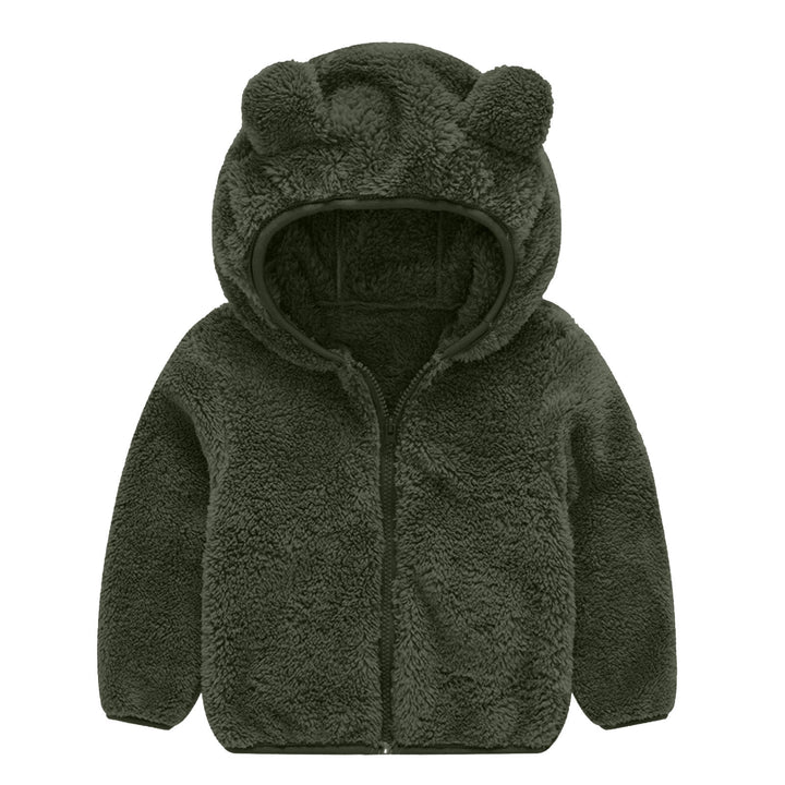Damen Fleecejacke mit niedlichem Bärenohren-Design Drune