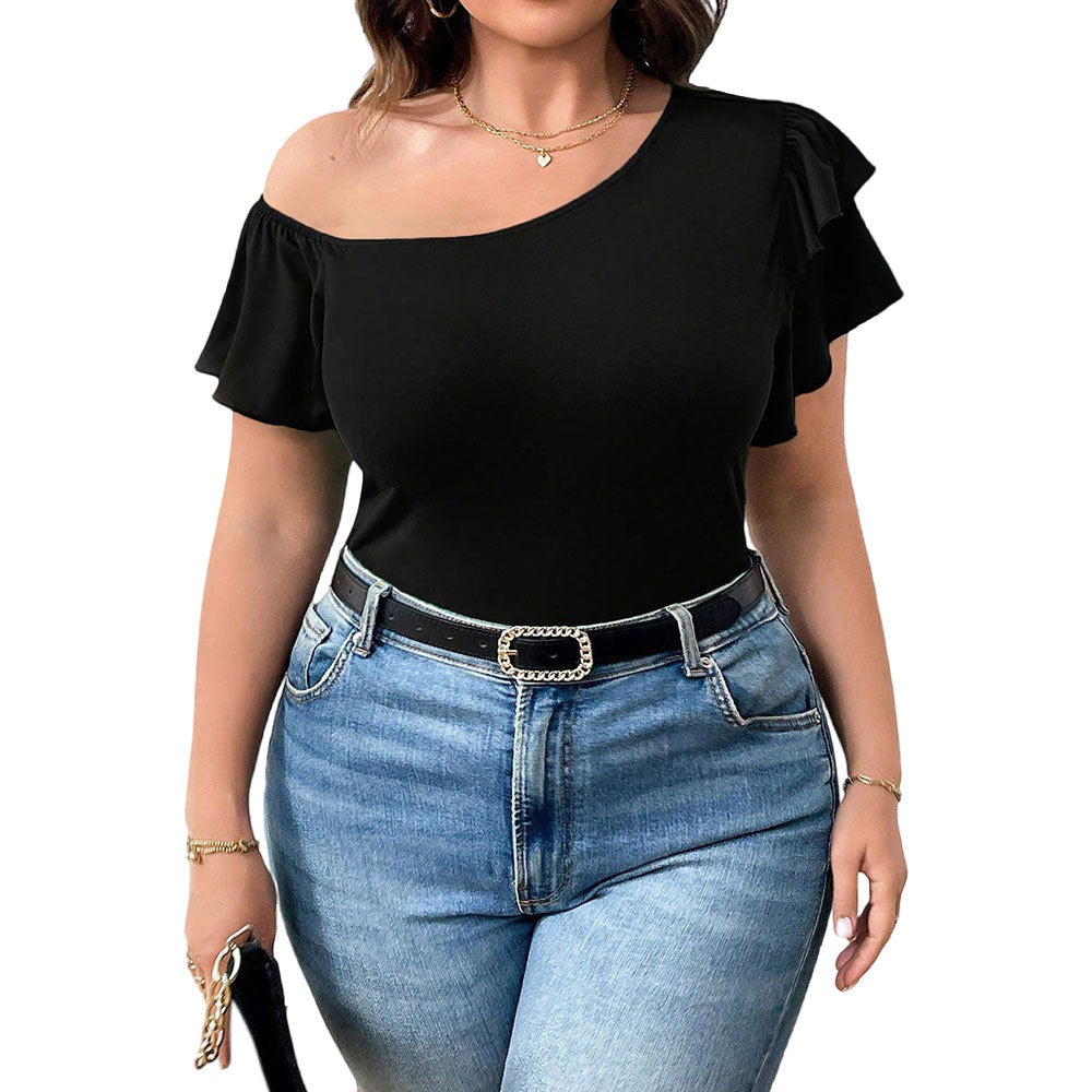 Damen Off-Shoulder Body mit Rüschendetail Drune