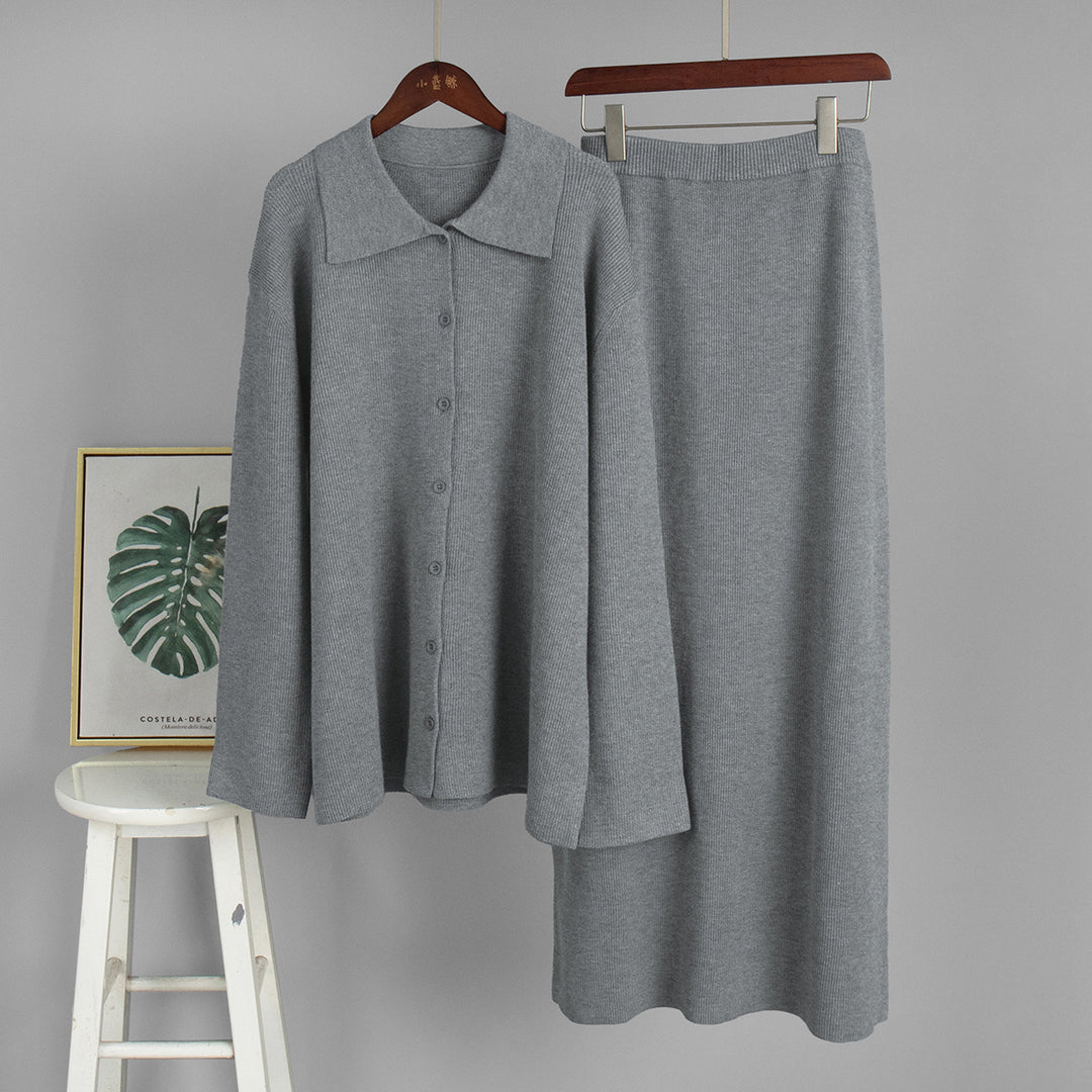 Damen Langstrickmantel Drune