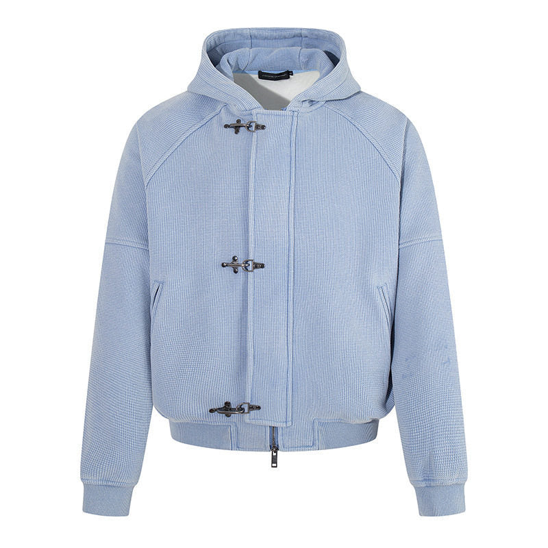 Damen Kapuzen-Bomberjacke aus Teddyfleece mit Metallhaken und elastischem Saum Drune