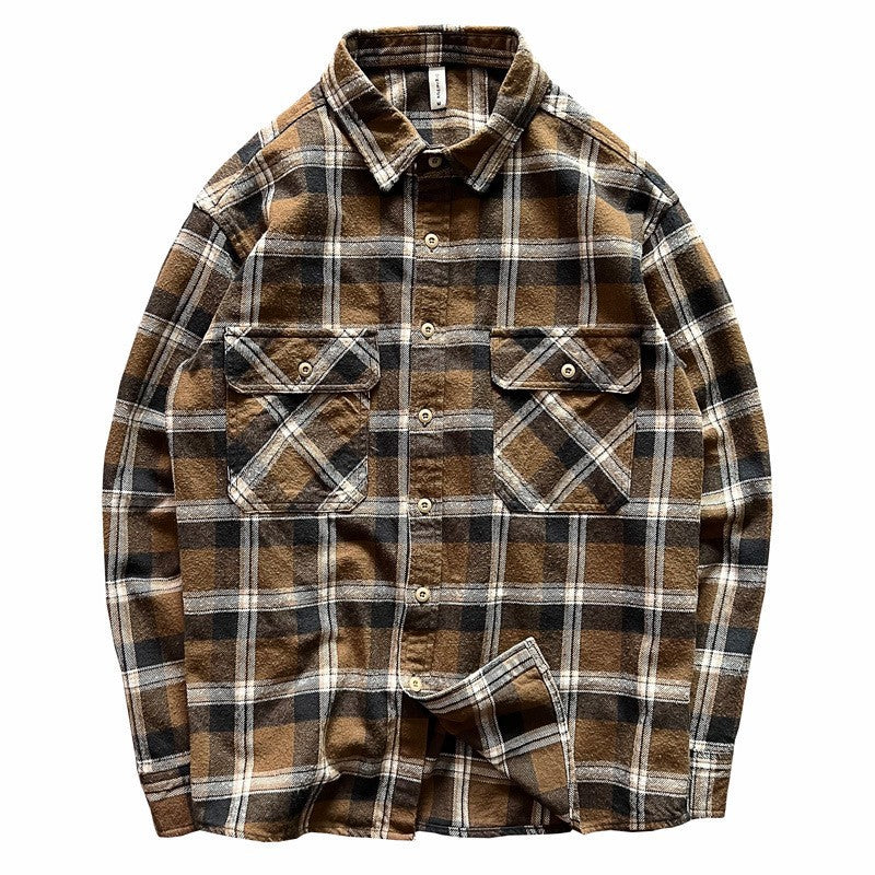 Herren Karo-Hemdjacke mit Brusttaschen Drune