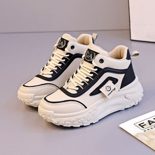 Damen Sportliche High-Top Sneakers mit dämpfender Sohle und robuster Profilierung Drune