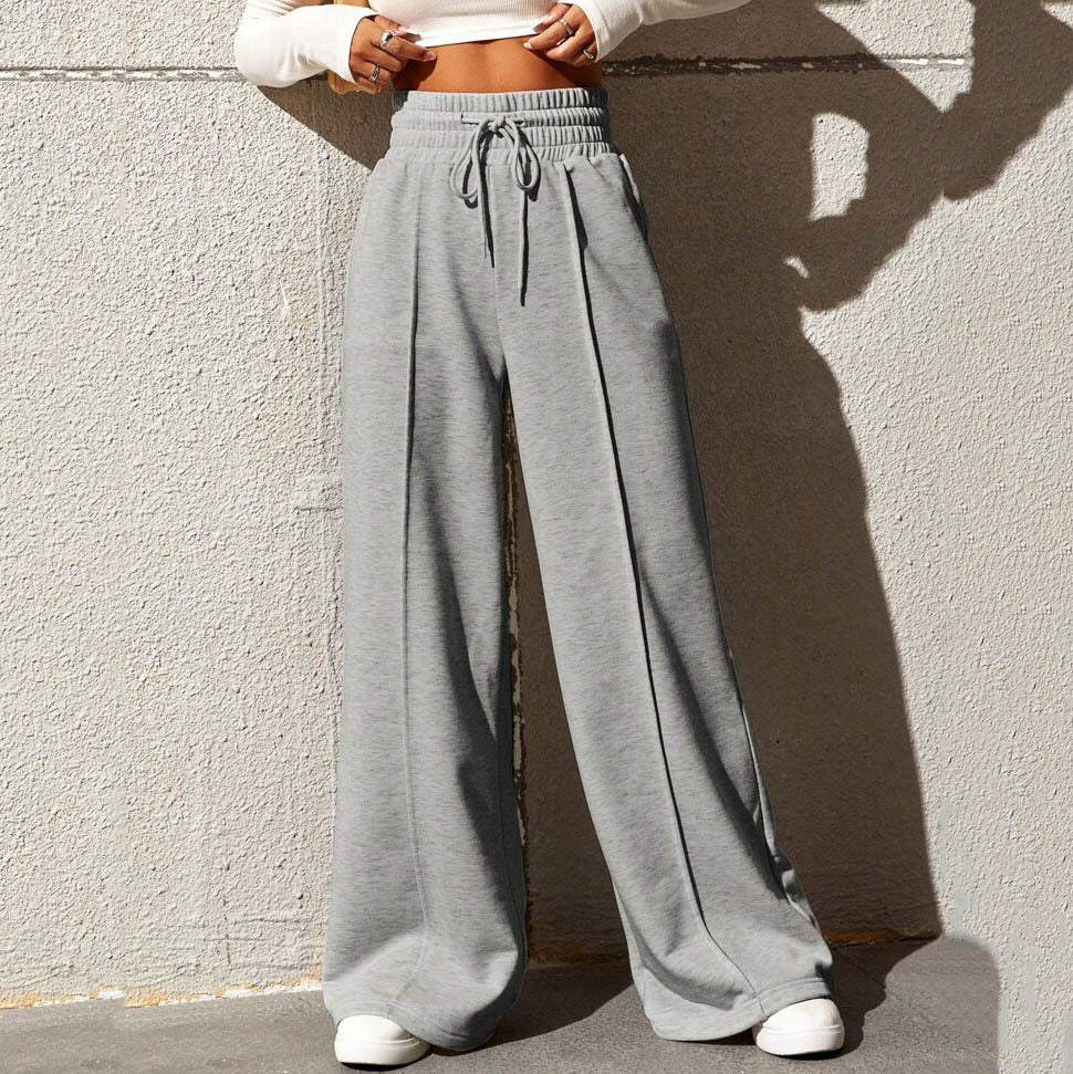 Damen Bequeme und elegante Lounge-Hose mit hohem Bund und praktischen Taschen Drune