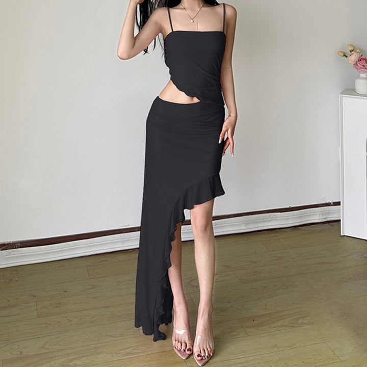 Damen Spitzen-Maxikleid mit verstellbaren Trägern Drune