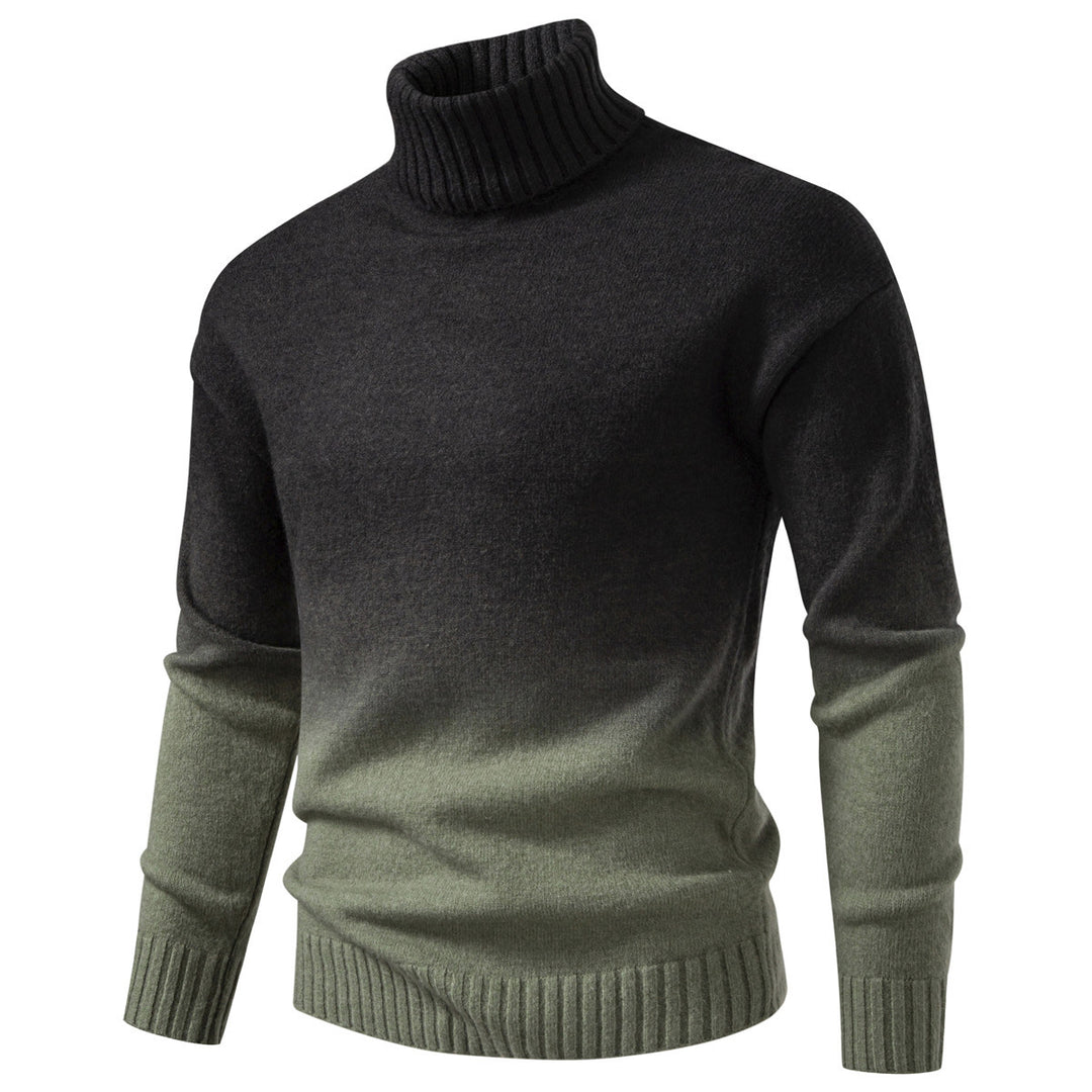 Herren Rollkragenpullover mit sanftem Farbverlauf und Feinstrick-Qualität Drune