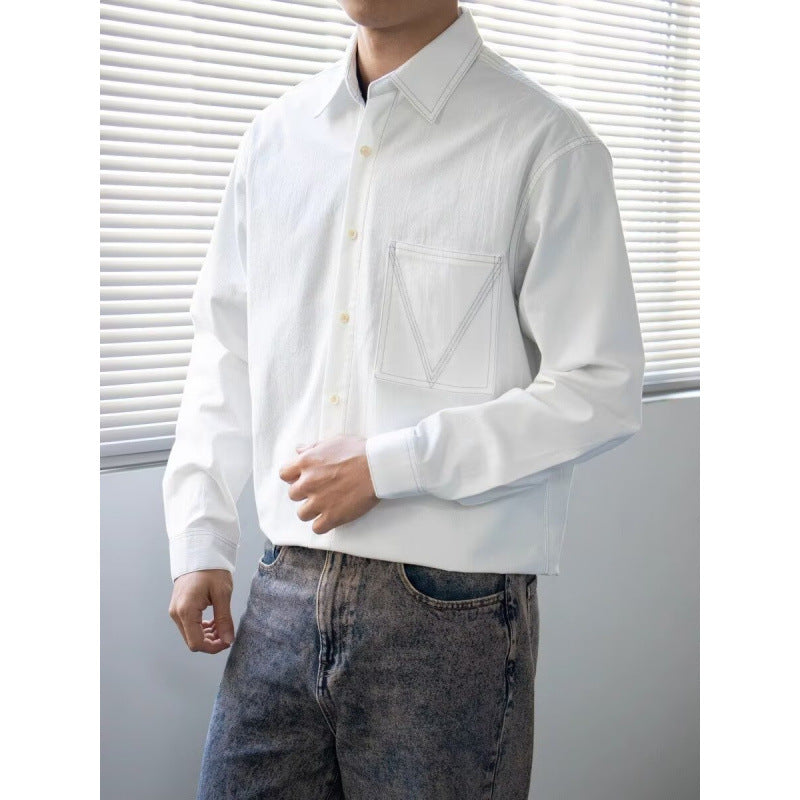 Herren Casual Hemd mit Taschen Drune
