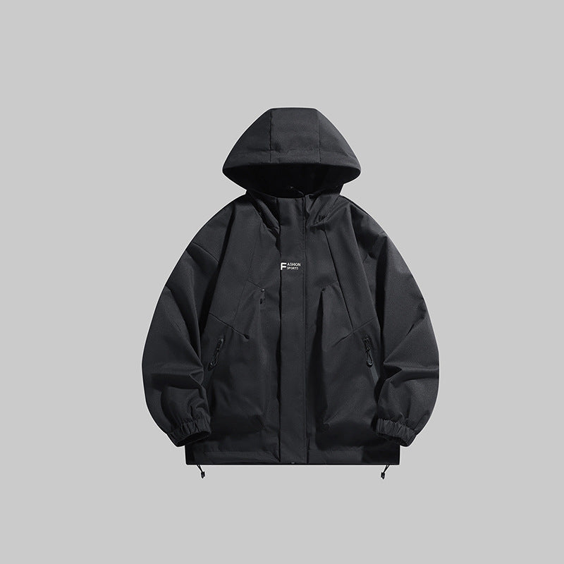 Herren multifunktionale Winterjacke mit isolierendem Fleecefutter und verstellbarer Kapuze Drune