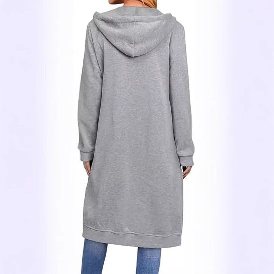 Damen Lässige Langarm Hoodie-Jacke
