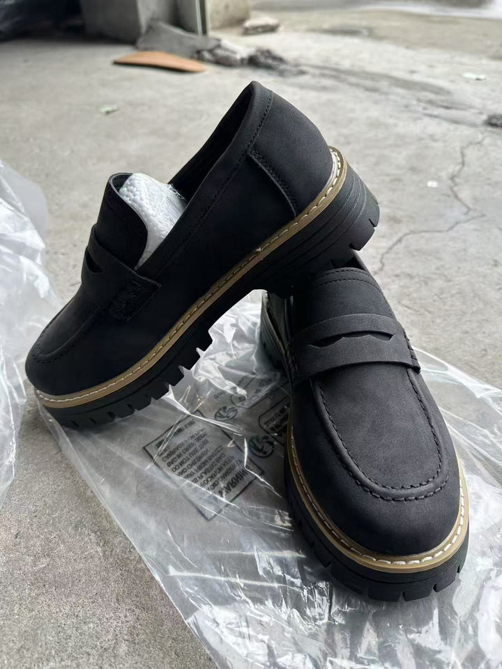 Damen Robuste Penny-Loafer mit profilierter Gummisohle Drune
