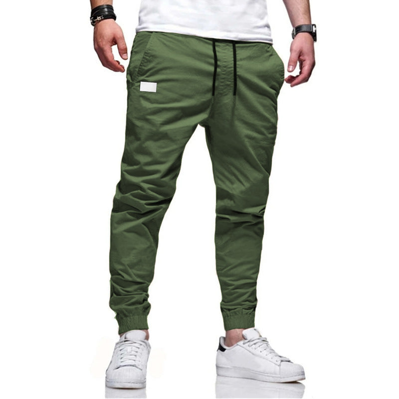 Herren urbaner tapered Twill-Jogger mit elastischem Knöchelabschluss Kordelbund und diskreter Utility-Tasche Drune