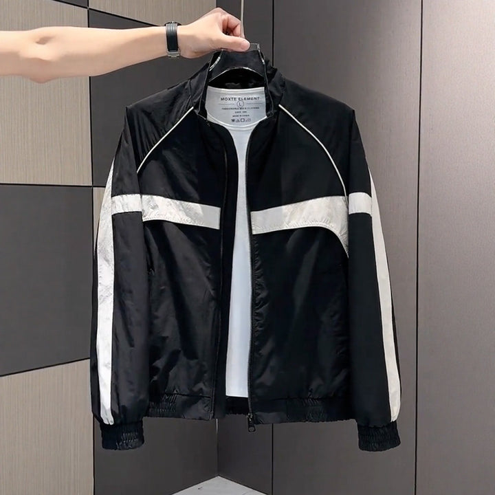 Herren Moderne Sportjacke mit hohen Kragen Drune