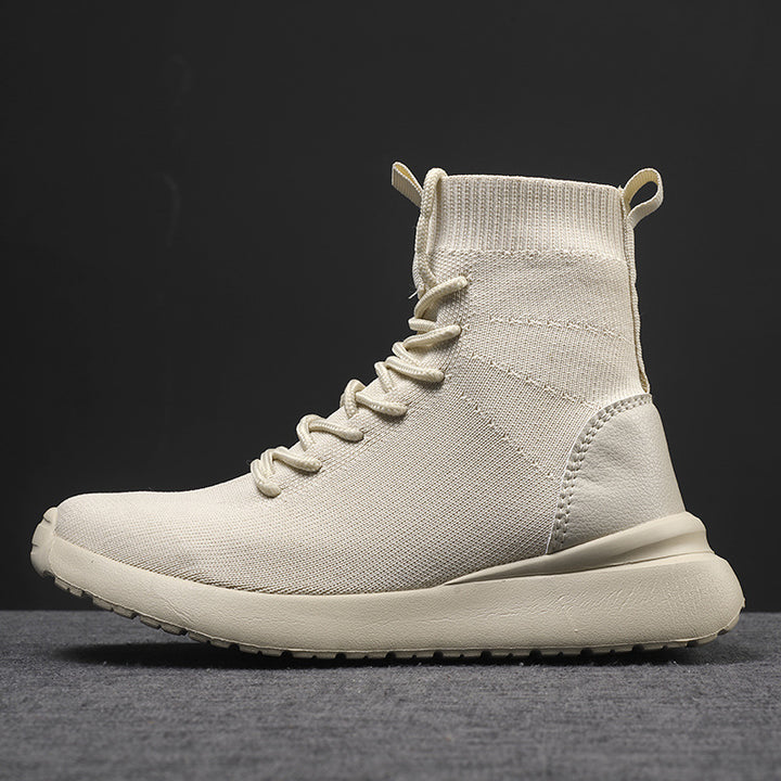 Damen High-Top Sock-Style Sneakers mit atmungsaktivem Strick-Obermaterial Drune