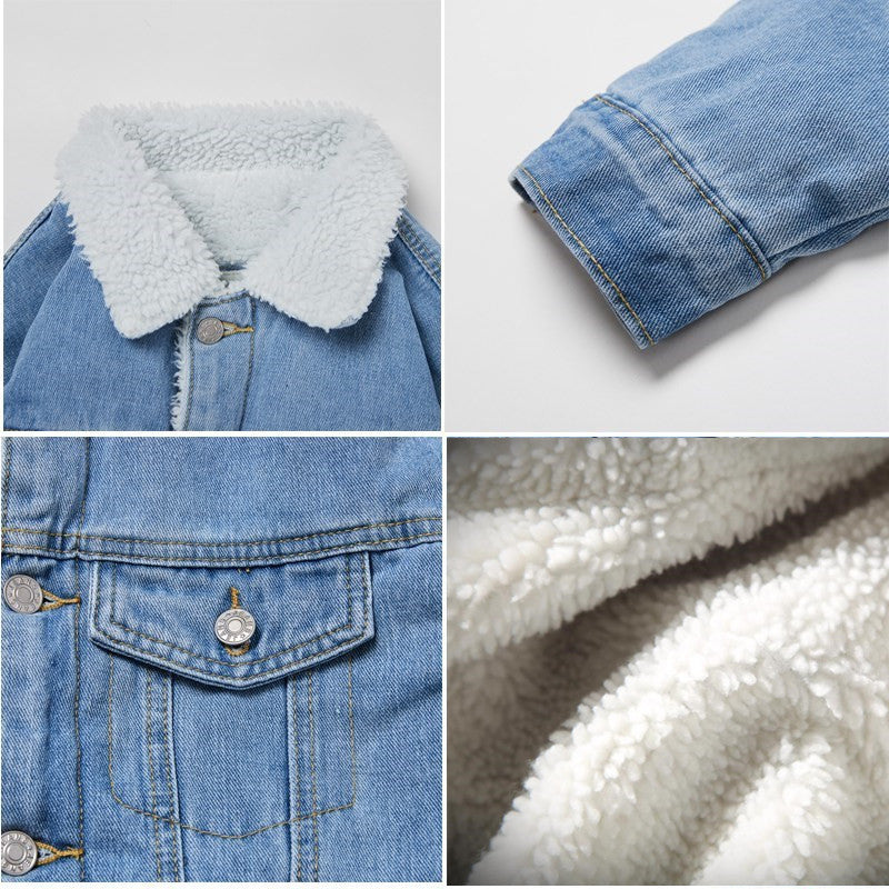 Herren Denimjacke mit Fleece-Futter Drune