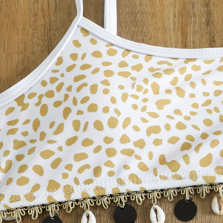 Damen Bikini-Set mit modischem Animal-Print und eleganten Verzierungen Drune