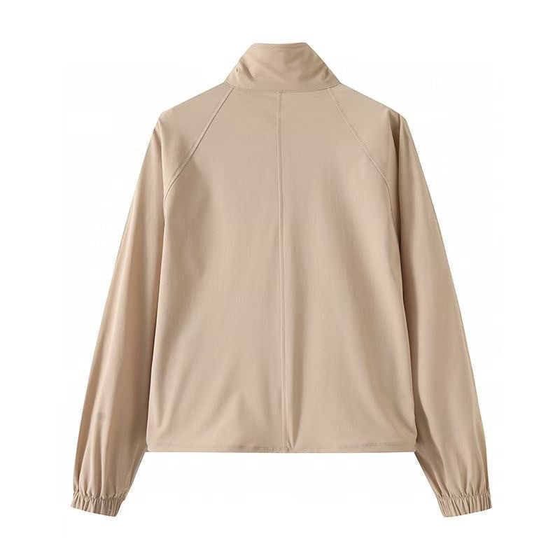 Damen sportliche Funktionsjacke mit hochabschließendem Kragen Drune