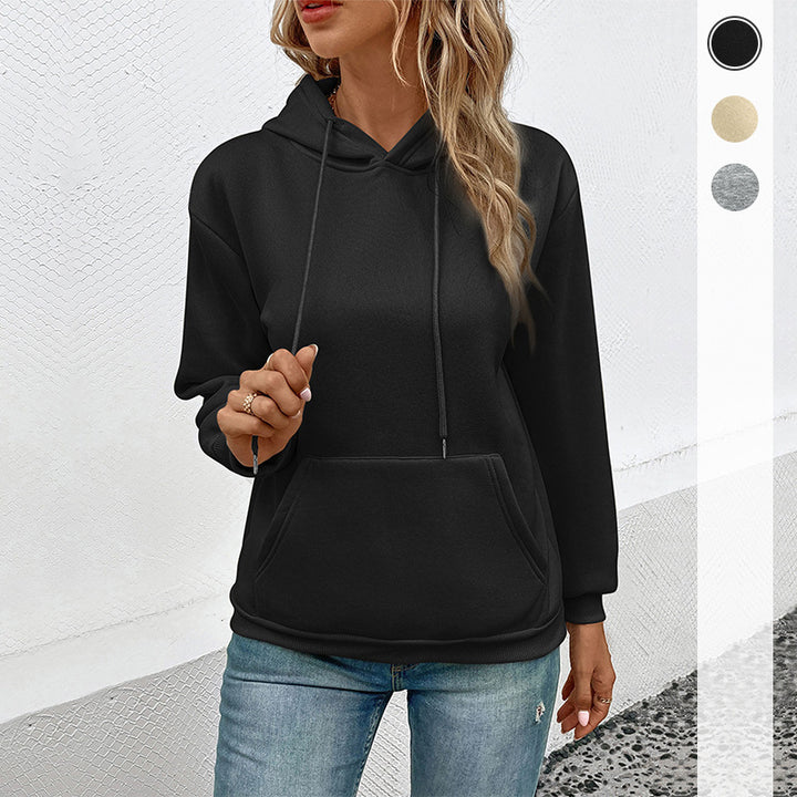 Damen Kapuzenpullover mit Kängurutasche und entspannter Oversize-Passform Drune