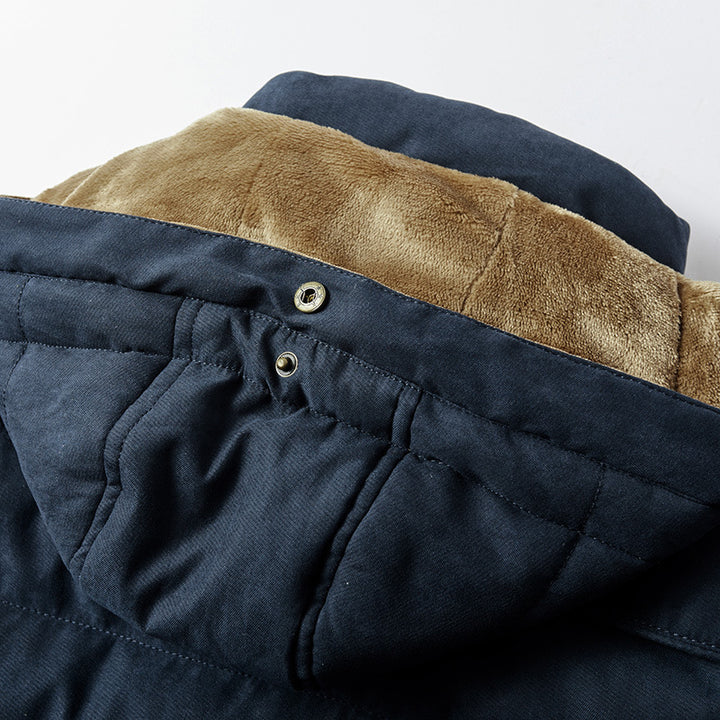 Herren Parka mit Teddyfutter und abnehmbarer Innenjacke Drune