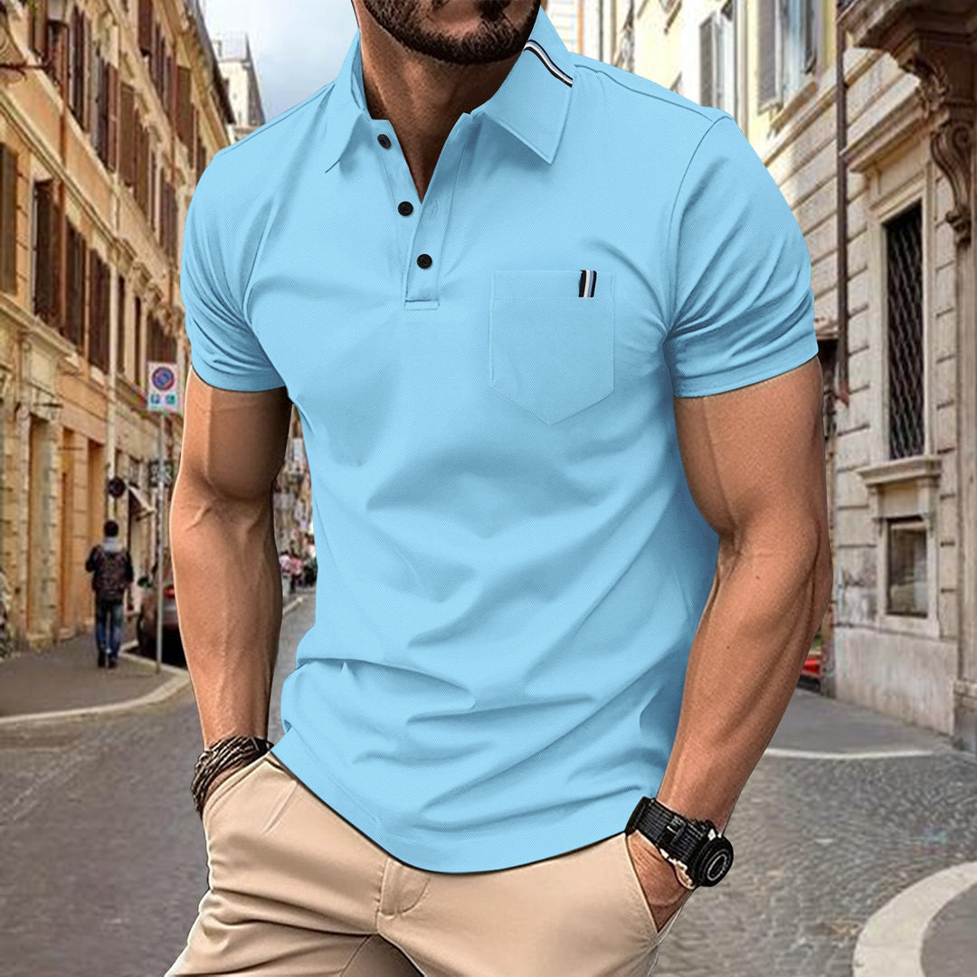 Herren Polohemd mit modernem Schnitt und Brusttasche Drune