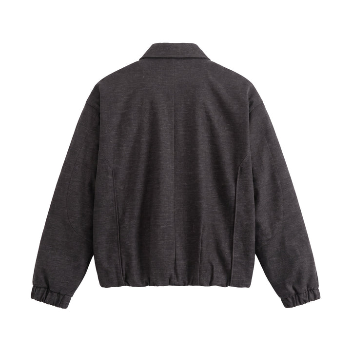 Herren Kurz geschnittener Wollmix‑Blouson mit verdeckter Druckknopfblende Drune