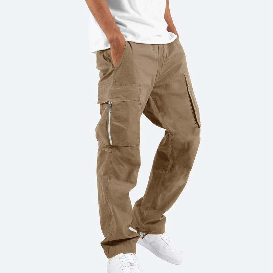 Herren robuste Cargo-Jeans mit seitlichen Reißverschlusstaschen Drune