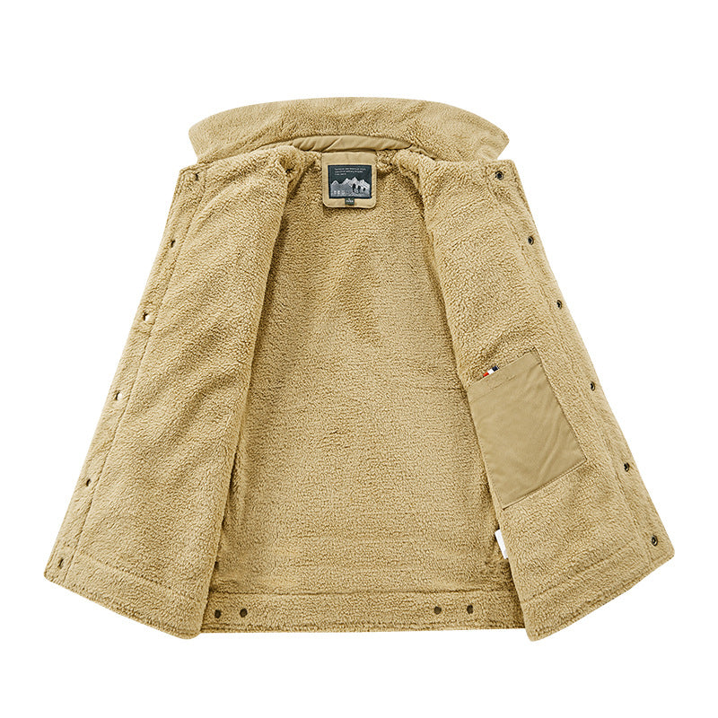 Herren lässige Übergangsjacke mit Teddyfutter Drune