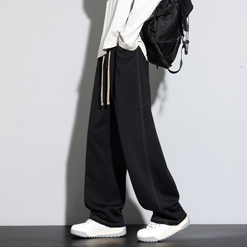 Damen Weite Palazzo‑Hose mit hohem Elastbund & Kordelzug Drune