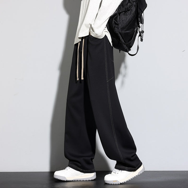 Damen Weite Palazzo‑Hose mit hohem Elastbund & Kordelzug Drune