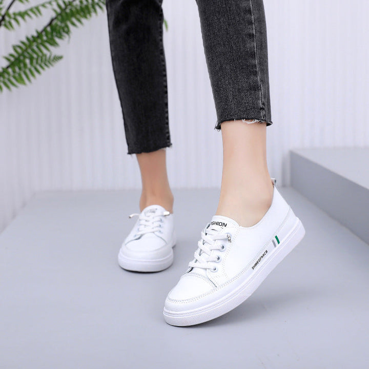 Damen modische Sneakers mit elastischem Schnürsystem und rutschfester Sohle Drune