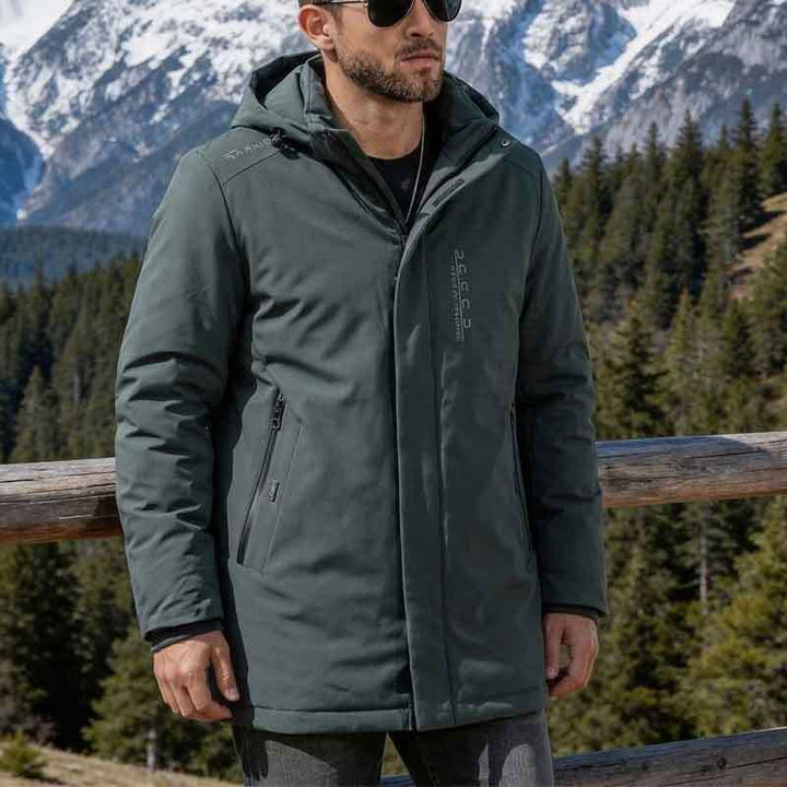 Herren Multifunktionale Übergangsjacke mit hohem Kragen Drune