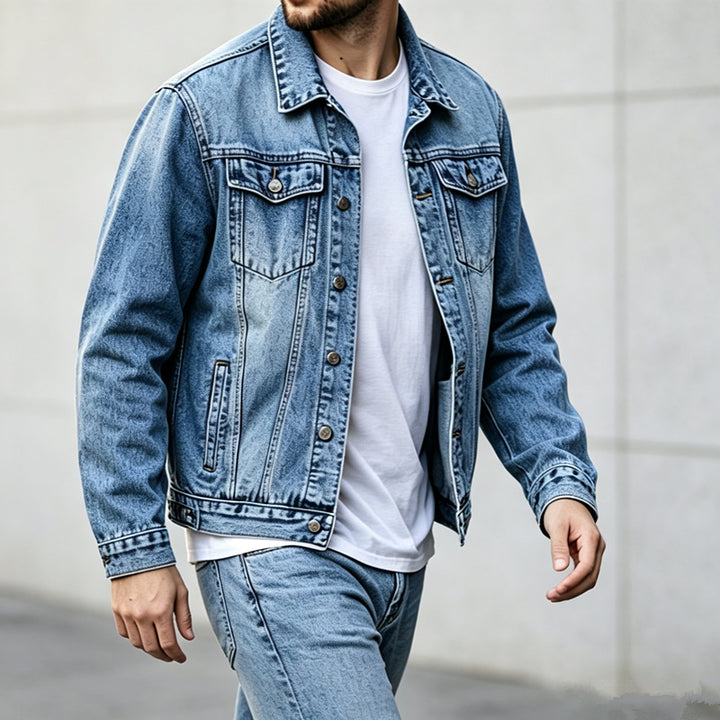 Herren Modische Denimjacke im Vintage-Stil Drune