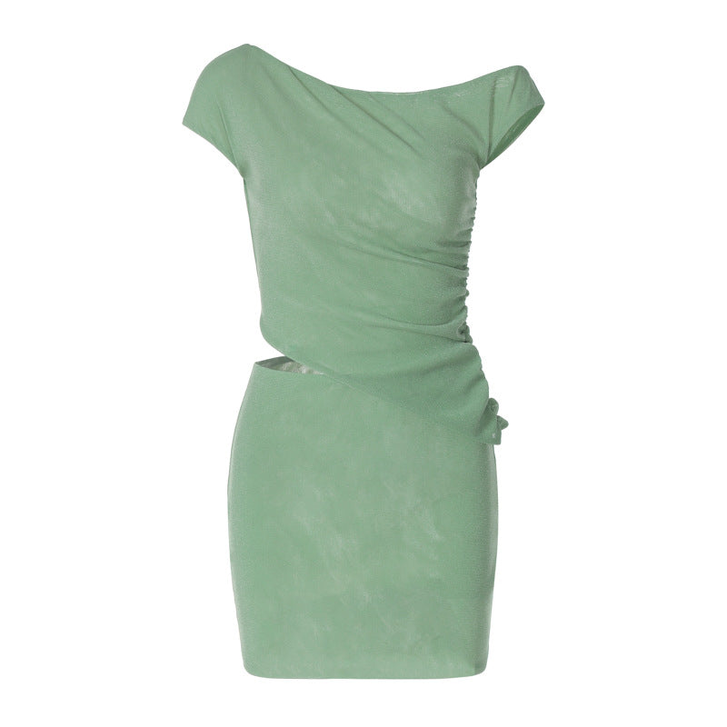 Damen Figurumspielendes Cocktailkleid mit raffiniertem Raffungselement Drune